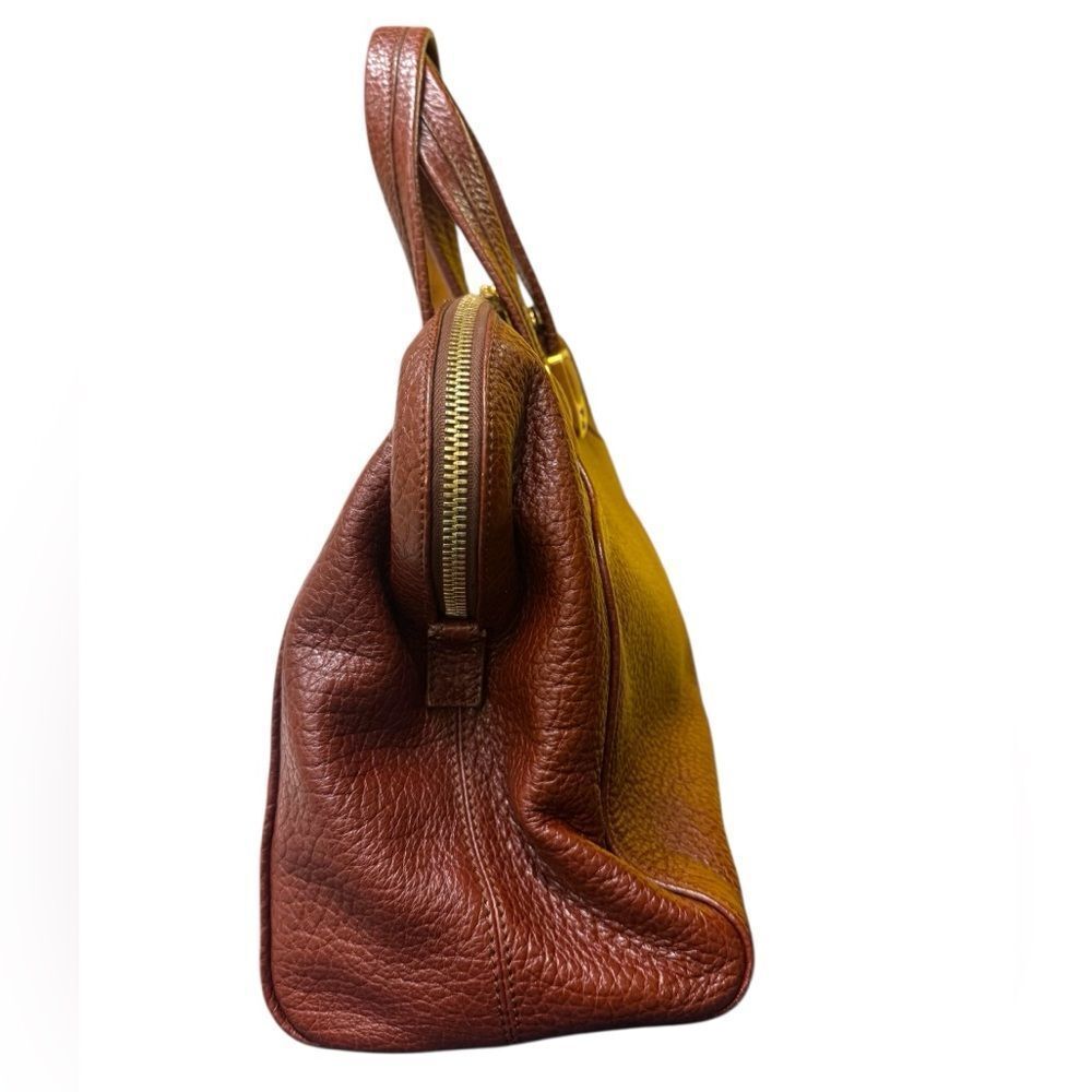 FENDI Brown Pebbled Leather Chameleon Top Handle Tote Bag Handbag Auth Ex.++ - Picture 5 of 16